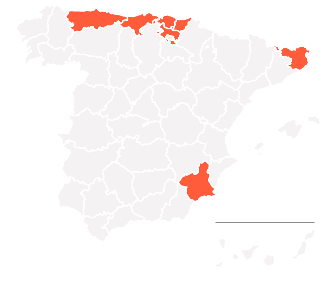 Mapa de oficinas de Baser